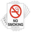 No Smoking Signs - set of 5