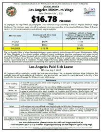 City of Los Angeles Minimum Wage and Paid Sick Leave