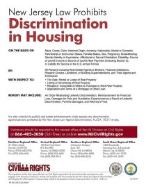 New Jersey Discrimination in Housing Poster